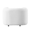 Zenolv Boucle Fabric 1 Seater Sofa In White