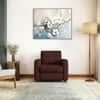Apollo 1 Seater  Fabric Sofa In Deep Crimson Velvet Colour