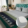 Multicolor Geometric 180 TC Fitted 1 King  Bedsheet with 2 Pillow Covers