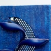 Blue Copper  Contemporary Leaf Indoor Water Fountain