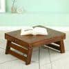 Ohio Sheesham Wood Foldable Laptop Table in Teak Finish
