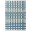 Jaipur Rugs Soft Optical Geometric Wool Dhurrie Rug Blue 6x8 ft