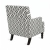 Lark Printed Infinity Grid Fabric Lounge Chair in White  Colour