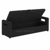 Jedlo Velvet 2 Seater Ottoman Bench with Storage in Black Color
