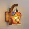 Devansh Solid Wood Electric Wall Light in Brown Colour with Multi Shade Count of 1 Light