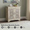 Anokhi Solid Wood Sideboard In Rustic White Finish