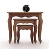 Cole Solid Wood Nest of Tables in Urban Teak Finish