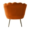 Melta Solid Wood Accent Chair in Orange Colour