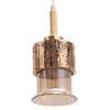 Eliante Hanging Light, Champaign Glass Shade, Mild Steel, 1 Bulb - Modern Pendant Lamp For Home Decor