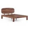 Nimbus Solid Wood Queen Size Bed Without Storage (Teak Finish)