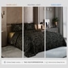 Stoa Paris Satin Comforter King Size with 2 Pillow Covers, 300TC Comforter Set Covers, Midnight Opera