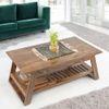 Alison Sheesham Wood Coffee Table In Teak Finish