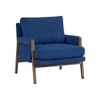 Serenity Boucle Fabric Arm Chair- Blue