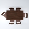 Seattle Starter Dining Set 1+6 (Rubberwood, Dark Cappuccino Finish)
