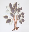 W-Ivory Abstract Metal Wall Decor in Multicolor Set of 1