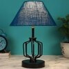 Paislee Turquoise Jute Table lamp with Iron Base