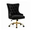 Doe Buck Swen Luxury Black Tufted Velvet Office Chair