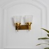 Meirit Double Arm Glass and Metal Wall Light