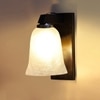 Devansh Solid Wood Electric Wall Light in Brown Colour with White Shade Count of 1 Light