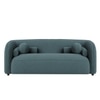 Zenol Boucle Fabric 2 Seater Sofa In T Blue