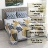 Multicolor Abstract 400 Tc  Cotton Flat  Super King Size Bedsheet With 2 Pillow Cover