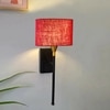 Devansh Metal Electric Wall Light in Black Colour with Maroon Shade Count of 1 Light