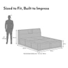 Jennings Solid Wood Queen Size Bed With Box Storage (American Walnut Finish)