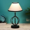 Annie Multicolor cotton Table lamp with Iron Base