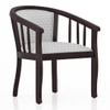 Bella Solid Wood Lounge Chair Finish Mahogany Grey Floral Azco Colour