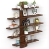 Caselle Engineered Wood Bookshelf with Brown Maple finish