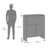 Cabo Solid Wood 2 Door Bar Cabinet In Danish Walnut Finish