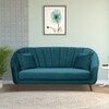 Nilo Velvet 3 Seater Sofa Teal in Blue Colour