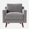 Reiti Velvet 1 Seater Sofa in Grey Colour