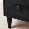 Rowling Solid Wood Chest Of 6 Drawers In Matte Black Finish
