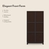 Magellan Solid Wood 2 Door Wardrobe in Mahogany Finish