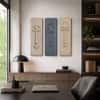 The Castle Decor Abstract Face Wall Art Set of 3 27x33 Inch