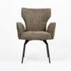 Cotton Fabric Dining Chair in Green Colour