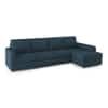 Apollo Sofa (Colour : Indigo Blue, Cushion : Hard, Back Type : Regular, Seating Capacity : Right Aligned 3 Seater + Right Aligned Chaise)