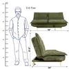 Bliss 3 Seater Sofa Cum Bed In Green Colour
