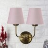 Devansh Metal Electric Wall Light in Gold Colour with Orange Shade Count of 2 Lights
