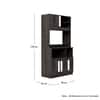 Hexa Red Crockery Unit Multipurpose Wooden Cabinet in Flower Wenge Colour