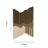 Handmade Wool Shaped Rug Modern Abstract Brown Beige 4 x 6 Feet Carpet