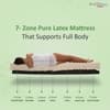 Nirvana Bamboo Fabric 7 Zone Pure Latex Foam Mattress - King Size