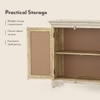 Anokhi Solid Wood Sideboard In Rustic White Finish