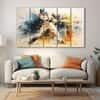 The Castle Decor Baseball Wall Art Set of 5 Wooden Framed Digital Painting 27x48 Inch