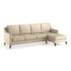 Abbey Sectional Sofa (Colour : Pearl, Cushion : Soft, Seater : Right Aligned 3 Seater + Right Aligned Chaise)