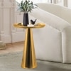 Metalsmith Designer Cone Side Table – Metal, Gold Finish