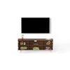 Harmond Engineering Wood Floor StandingTV Entertainment Unit Set Top Box Stand/TV Cabinet with Shelves for Books & Décor Display Unit Bed Living Room Upto 55 Inches (Brown Maple & White)