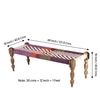 Hamilton Sheesham Wood 2 Seater Maachi Bench Set With 2 Stools In Assorted Multi-Colour Chindi & White Rope Canning
