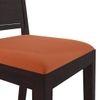 Arabia - Oribi 4 Seater Storage Dining Table Set (Colour- Burnt Orange , Finish- Mahogany)